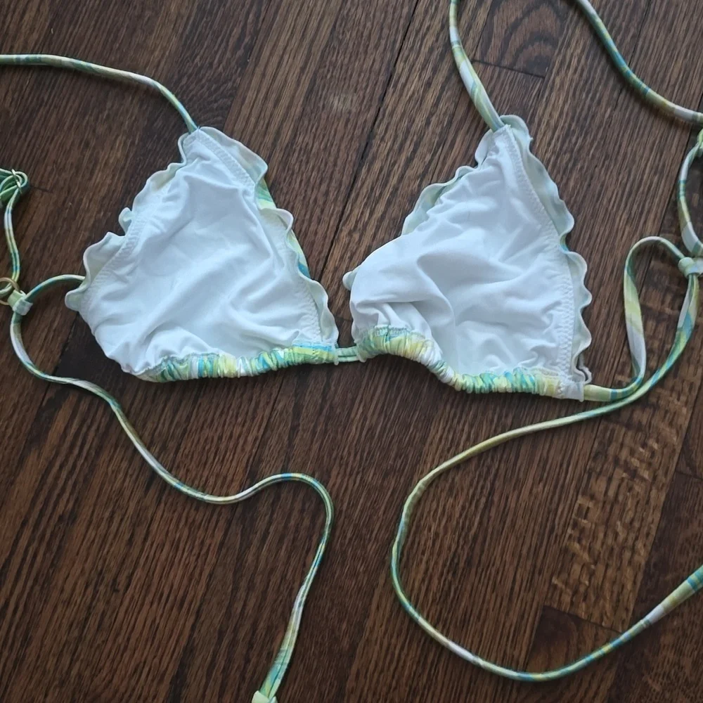 L*Space Striped Bikini- Green and Yellow